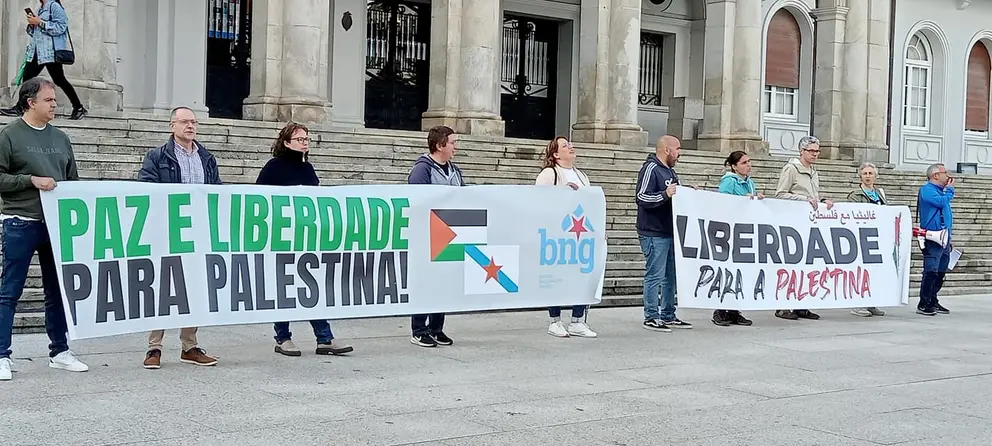 concentraci&oacute;n apoio a palestina
