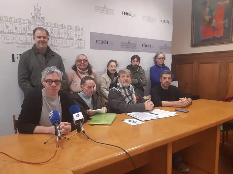 rolda de prensa celebrada no concello de Ferrol
