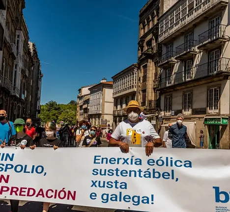 manifestaci&oacute;n plataforma e&oacute;lica as&iacute; non.