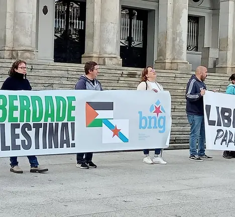 concentraci&oacute;n apoio a palestina
